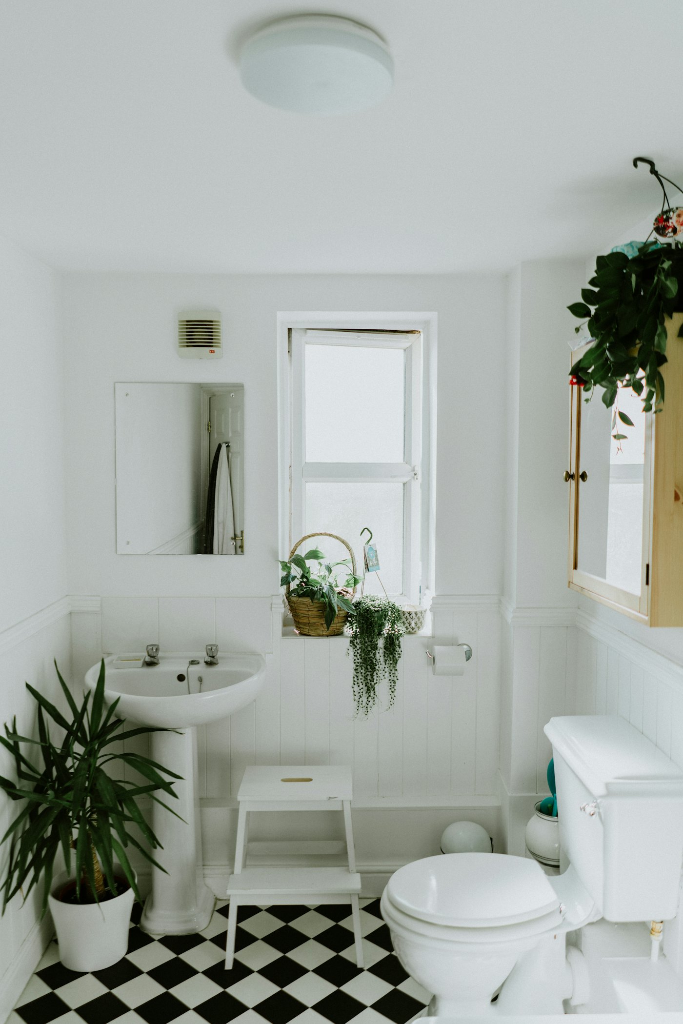 Finished bathroom with chrome fittings